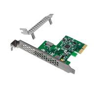Giwnhvx Carte d'extension PCIE PCI Express X2 à port unique de type E USB3.1 10 Gbit/s Puce ASM3142 pour ordinateur portable de bureau