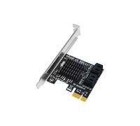 Giwnhvx Carte d'extension SATA3.0 PCI-E PCIE vers SATA3.0 4 ports III 6G pour SSD HDD IPFS Mining