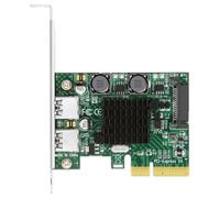 Giwnhvx Carte d'extension USB 3.1 A 2 Ports PCIE X4 A Carte D'extension USB 3.1 Carte Adaptateur Chipset ASM3142 pour Bureau