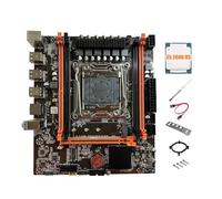 Giwnhvx Carte mère X99E + CPU E5 2666 V3 + graisse thermique + carte LAN Gigabit PCIEX16 NVMe + support pour 4 x DDR4 RAM ECC + carte mère pour ordinateur de bureau