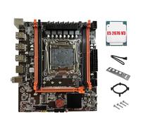 Giwnhvx Carte mère X99E + CPU E5 2676 V3 Dual Channel Prend en charge 4XDDR4 RAM RECC PCIE X16 NVMe Carte LAN Gigabit Carte mère Desktop