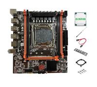 Giwnhvx Carte mère X99E + processeur E5 2673 V3 + graisse thermique PCIEX16 NVMe Gigabit LAN carte support 4 x DDR4 RECC RAM PC de bureau carte mère