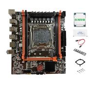 Giwnhvx Carte mère X99E + processeur E5 2673 V3 + support de graisse thermique 4 x DDR4 RECC RAM PCIEX16 NVMe Gigabit LAN carte mère de bureau