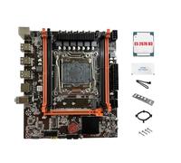 Giwnhvx Carte mère X99E + processeur E5 2676 V3 + support de graisse thermique 4 x DDR4 RECC RAM PCIEX16 NVMe Gigabit LAN carte mère de bureau