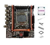 Giwnhvx Carte mère X99E + processeur E5 2678 V3 + graisse thermique PCIEX16 NVMe Gigabit LAN carte support 4 x DDR4 RECC RAM PC de bureau carte mère