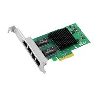 Giwnhvx Carte réseau 4 ports PCIE X4 RJ45 LAN haute vitesse Ethernet 10/100/1000 Mbps Gigabit Ethernet Lan carte pour PC de bureau