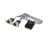 Giwnhvx Carte réseau Gigabit avec Double Port RJ45 Adaptateur réseau Gigabit Serveur 10/100/1000Mbps Ethernet NIC pour PC