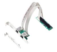 Giwnhvx Carte réseau M.2 vers double port 2,5 G Ethernet NIC M.2 22 x 80 mm Taille B Key et M Key 2500 Mbps RTL8125B Chipset