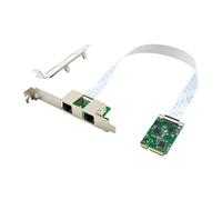 Giwnhvx Carte Réseau MiniPCIE Double Port RJ45 2,5 G Gigabit Ethernet 2,5 G/1000/100/10 Mbps RTL8125B Carte Réseau de Contrôle Industriel