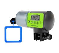Giwnhvx Cercle d'alimentation automatique pour aquarium - Distributeur automatique de poissons - Affichage LCD - Minuteur - Accessoires d'aquarium - A
