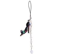 Giwnhvx Chaîne de décoration de chaussure à talon haut en strass pour téléphone, voiture, porte-clés, breloque cadeau - Parfait pour les femmes et les femmes