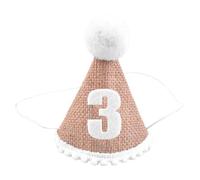 Giwnhvx Chapeau d'anniversaire pour bébé 3e ans - Chapeau de fête prénatale - Décoration facile à installer
