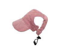 Giwnhvx Chapeau de soleil rose pour chien, tendance, décontracté, protection UV, respirant, trous pour les oreilles, chapeau réglable pour animal domestique pour l'extérieur, le voyage, le camping