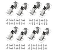 Giwnhvx Charnières à fermeture douce de 10,2 cm réglables à clipser sur charnières de porte d'armoire de cuisine européennes avec 64 vis