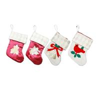 Giwnhvx Chaussette de Noël à suspendre pour sapin de Noël, sac de bonbons de Noël, chaussettes de Noël à suspendre, chaussettes de dessin animé, faciles à utiliser, 13 x 17 cm