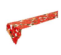 Giwnhvx Chemin de table de Noël - Lavable en machine, chemin de table de cuisine imprimé pour dîner et fête, D