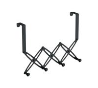 Giwnhvx Cintre rétractable en acier inoxydable extensible pour suspendre les serviettes et les manteaux à quatre crochets