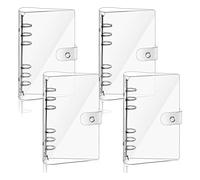 Giwnhvx Classeur A6 en plastique transparent souple en PVC souple à 6 anneaux, rechargeable, couverture de protection