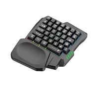 Giwnhvx Clavier de à Une Main USB Filaire 35 Touches Ergonomique Rétroéclairage RVB Mini Clavier pour Ordinateur Portable PC de Bureau Smartphone