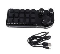 Giwnhvx Clavier de programmation macro personnalisé 15 touches 3 boutons RVB Copier Coller Mini bouton Photoshop Clavier de jeu mécanique Hotswap Un facile à utiliser