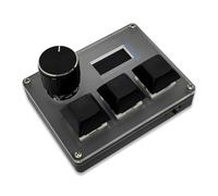 Giwnhvx Clavier filaire personnalisé à 3 touches avec interrupteur bleu OSU clavier de jeu avec écran à bouton RVB Copier Coller Shotcut