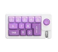 Giwnhvx Clavier Mécanique Numérique Clavier RGB Hot-Swap Macro Clavier de Jeu Mécanique Filaire Joystick Personnalisé Violet