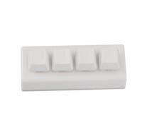 Giwnhvx Clavier programmable à 4 touches - Interrupteur rouge - Ctrl C V - Entrée - Mini clavier mécanique - Support NKRO pour jeux et bureau - Installation facile - Blanc B