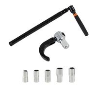 Giwnhvx Clé à robinet en acier au carbone avec 5 douilles et 1 écrou arrière pour mandrin - Clés d'évier de cuisine faciles à installer et à utiliser, B