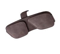 Giwnhvx Clip pour lunettes magnétique multifonction en cuir PU avec visière pare-soleil pour lunettes, carte, stylo, boucle, outil