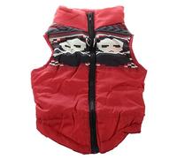 Giwnhvx Clothing for Winter Duvet Dog Cat Warm Padded Jacket Bib, Red S