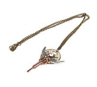 Giwnhvx Collier de Chaine en Laiton Antique de Pendentif d'aile d' de Gang de Steampunk