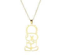 Giwnhvx Collier de Dos de Garçon Palestine en Or, Pendentif, Tendance de Luxe, Cadeau pour Femmes et