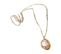 Giwnhvx Collier de Perles Irrégulières Collier de Luxe Lumière Accessoires de Niche Collier Irrégulier de Haute qualité Couleur