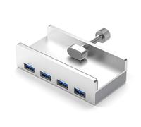 Giwnhvx Collier de Serrage USB 3.0 en Aluminium, Répartiteur USB à 4 Ports, Câble de Données USB de 1,5 M, Concentrateur USB de Bureau sans Adaptateur Secteur