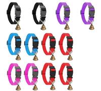 Giwnhvx Colliers de chèvre avec clochettes pour bétail, chevaux et moutons, cloches en cuivre, colliers réglables en nylon, colliers anti-perte