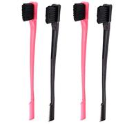 Giwnhvx Combinaison de Peigne Brosse À Poils de Contrôle de Bord Double Face Paquet 4 Pièces Rose et Noir