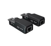 Giwnhvx Compatible 165 Pieds Audio Vidéo 1080P sur Câble Ethernet Cat5 Cat6 Transmettre des Accessoires D'Adaptateur Longue Distance de Signal sans Perte