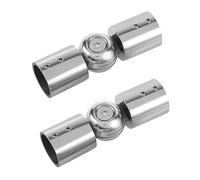 Giwnhvx Connecteur d'angle réglable pour tringle à rideau en acier inoxydable de 2,5 cm pour stores de baie vitrée - Noir