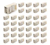 Giwnhvx Connecteur RJ45 Blindé CAT5E Connecteur Ethernet À Sertir CAT6 STP 8P8C Capuchons à Tête Modulaire - 200 Pièces