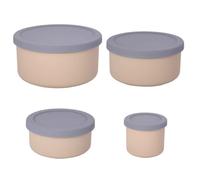 Giwnhvx Contenants alimentaires en silicone avec couvercles, à l'épreuve des fuites, peu encombrants, réutilisables, récipients hermétiques pour la préparation des repas pour la cuisine D