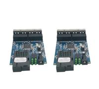 Giwnhvx Convertisseur de média Ethernet en fibre optique 1F4E 1G4E PCBA 10/100/1000 M Bleu Fibre optique Convertisseur de média en fibre optique PC+Métal 1 ensemble