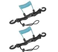 Giwnhvx Corde à main perdue pour caméra de plongée, fil d'acier à ressort en TPU avec boucles à dégagement rapide aux deux extrémités, bleu