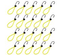 Giwnhvx Corde élastique pour tente de camping avec boucle de fixation fixe - Crochet de corde élastique - Accessoires d'auvent de camping - Corde de traction - Jaune