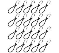 Giwnhvx Corde élastique pour tente de camping, boucle de fixation fixe, crochet de corde élastique, accessoires d'auvent de camping, corde de traction noire