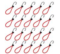 Giwnhvx Corde élastique pour tente de camping - Boucle de fixation fixe - Crochet de corde élastique - Accessoires d'auvent de camping - Corde de traction - Rouge