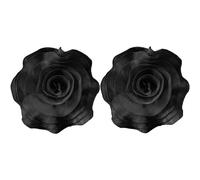 Giwnhvx Corsage de fleurs en gaze tridimensionnelle multicouche noir pour robe de mariée Applique Décoration DIY Fleurs décoratives