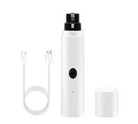Giwnhvx Coupe-ongles électrique pour chien - Rechargeable par USB - Lumière LED silencieuse - Blanc