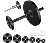 Giwnhvx Coupe-tuyau intérieur en PVC, ensemble d'outils de coupe gradués - Jauge de profondeur réglable, 6 lames noires, poignée hexagonale noire de 26 cm
