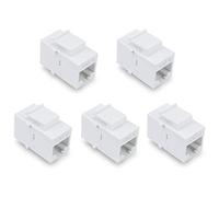 Giwnhvx Coupleur Trapézoïdal Ethernet CAT6, Réseau UTP RJ45 Femelle Une Femelle Connecteur Coupleur dans - Blanc Pack de 5