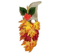 Giwnhvx Couronne de GNOME d'automne de Noël, Couronne de GNOME d'automne à Suspendre à la Porte, Couronne de Feuilles D'Érable d'automne, Décorations de Couronnes Artificielles